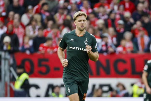Niclas Füllkrug, Fullkrug (SV Werder Bremen, 10) , Deutschland, Fussball, 1. Bundesliga, 7.Spieltag, 2026 2027, 1. FSV Mainz vs. SV Werder Bremen, 24.10.2026, Mainz Mewa Arena Deutschland Copyright: xGrantxHubbsx