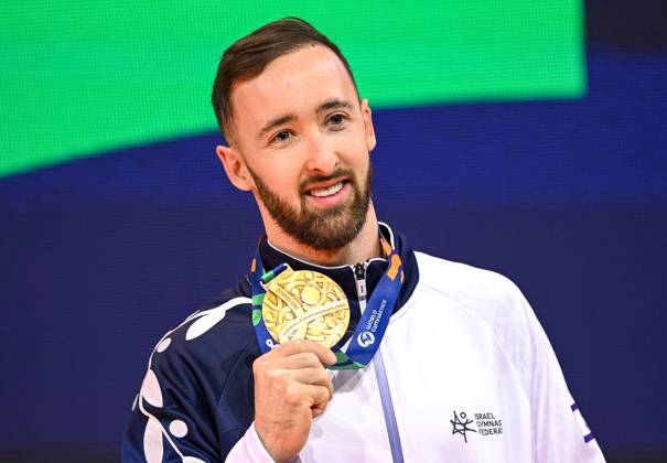 Netherlands Artistic Gymnastics World Championships 9272024 24.10.2026 Bronze medalist Israel s Artem Dolgopyat poses on the podium during the awarding ceremony following the men s floor exercise final at the 2026 World Artistic Gymnastics Championships in Rotterdam, the Netherlands. Alexey Filippov Sputnik Rotterdam Netherlands  Copyright: xAlexeyxFilippovx