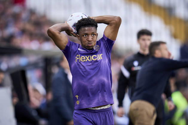 October 24, 2026, Madrid, Madrid, Spain: Buba Sangare of Elche CF in action during the Spanish League, LaLiga EA Sports, football match played between Rayo Vallecano and Elche CF at Vallecas stadium on October 24, 2026, in Madrid, Spain. Rayo Vallecano V Elche CF - LaLiga EA Sports - ZUMAa181 20261024_zaa_a181_156 Copyright: xAngelxPerezxMecax