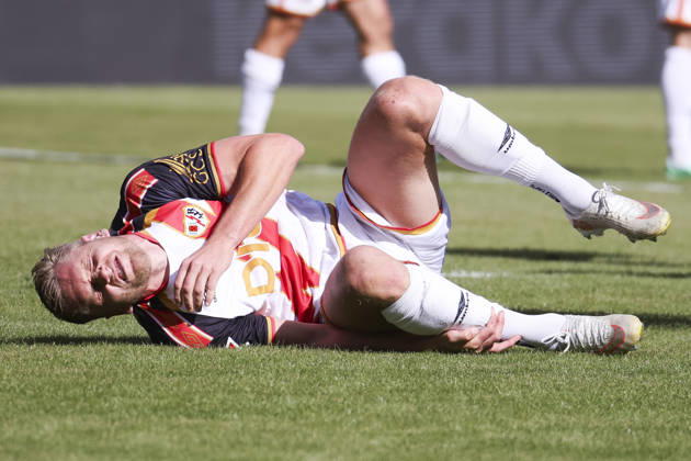 Rayo Vallecano v Espanyol - La Liga EA Sports 2026 27 October 24, 2026, Vallecas Stadium, Madrid, Spain: Alemao of Rayo Vallecano is on the floor during La Liga EA Sports match between Rayo Vallecano and Elche CF at Vallecas Stadium on October 24, 2026 in Madrid, Spain. Madrid Vallecas Stadium Madrid Spain Copyright: xAlejandroxMatiasxAcostax