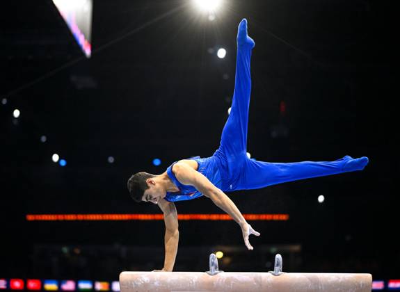 Netherlands Artistic Gymnastics World Championships 9272080 24.10.2026 Armenia s Hamlet Manukyan competes in the men s pommel horse final at the 2026 World Artistic Gymnastics Championships in Rotterdam, the Netherlands. Alexey Filippov Sputnik Rotterdam Netherlands  Copyright: xAlexeyxFilippovx