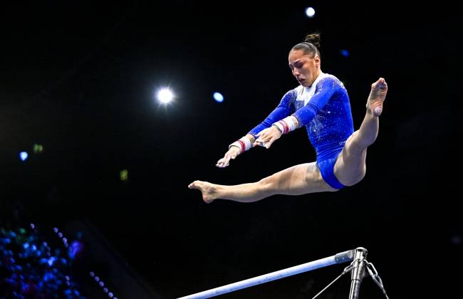 Netherlands Artistic Gymnastics World Championships 9272097 24.10.2026 Algeria s Kaylia Nemour competes in the women s uneven bars final at the 2026 World Artistic Gymnastics Championships in Rotterdam, the Netherlands. Alexey Filippov Sputnik Rotterdam Netherlands  Copyright: xAlexeyxFilippovx