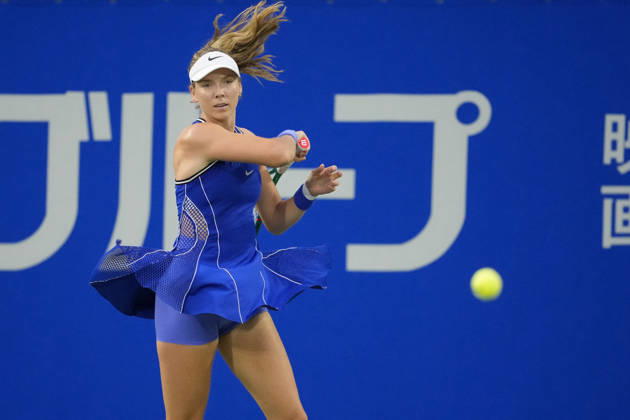 WTA, Tennis Damen Kinoshita Group Japan Open - Day 6 Katie Boulter (GBR) competes in her semi-final match against Katerina Siniakova (CZE) at the 2026 Kinoshita Group Japan Open Women s tennis tournament at Utsubo Tennis Center in Osaka, Japan, on October 24, 2026. Osaka Japan  Copyright: xOwenxHammondx originalFilename:hammond-2026kino261024_npin8.jpg