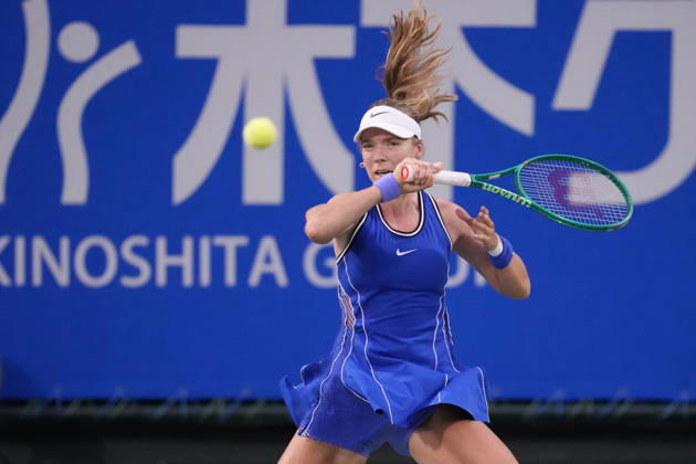 WTA, Tennis Damen Kinoshita Group Japan Open - Day 6 Katie Boulter (GBR) competes in her semi-final match against Katerina Siniakova (CZE) at the 2026 Kinoshita Group Japan Open Women s tennis tournament at Utsubo Tennis Center in Osaka, Japan, on October 24, 2026. Osaka Japan  Copyright: xOwenxHammondx originalFilename:hammond-2026kino261024_npS8c.jpg