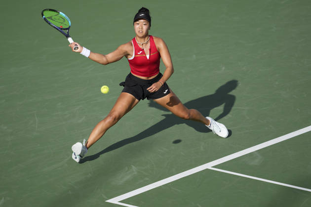 WTA, Tennis Damen Kinoshita Group Japan Open - Day 6 Ann Li of the United States plays during her semi-final match against Ashlyn Krueger of the United States at the 2026 Kinoshita Group Japan Open Women s tennis tournament at Utsubo Tennis Center in Osaka, Japan, on October 24, 2026. Osaka Japan  Copyright: xOwenxHammondx originalFilename:hammond-2026kino261024_npohr.jpg