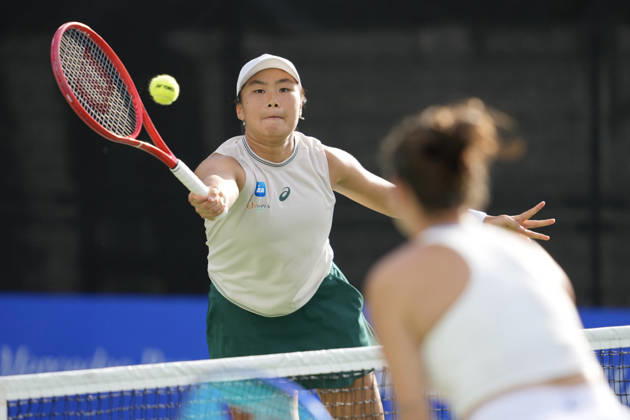 WTA, Tennis Damen Kinoshita Group Japan Open - Day 6 Janice Tjen of Indonesia plays with partner Storm Hunter of Australia during their doubles final match against Jesika Maleckova and Miriam Skoch of the Czech Republic at the 2026 Kinoshita Group Japan Open Women s tennis tournament at Utsubo Tennis Center in Osaka, Japan, on October 24, 2026. Osaka Japan  Copyright: xOwenxHammondx originalFilename:hammond-2026kino261024_npwZi.jpg