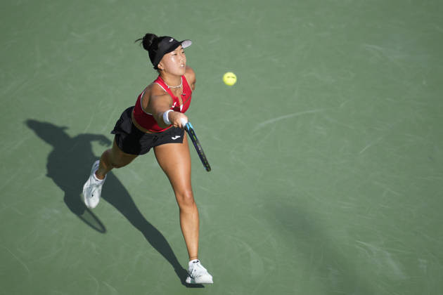 WTA, Tennis Damen Kinoshita Group Japan Open - Day 6 Ann Li of the United States plays during her semi-final match against Ashlyn Krueger of the United States at the 2026 Kinoshita Group Japan Open Women s tennis tournament at Utsubo Tennis Center in Osaka, Japan, on October 24, 2026. Osaka Japan  Copyright: xOwenxHammondx originalFilename:hammond-2026kino261024_npzhb.jpg