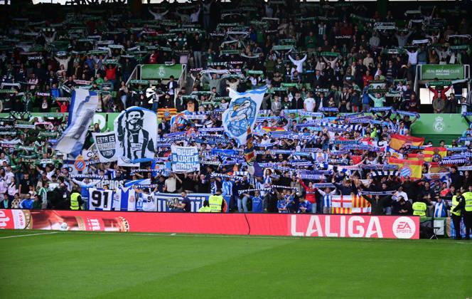 ESP: LaLiga EA Sports Racing Santander v RCD Espanyol fans of espanyol during LaLiga EA Sports between Racing Santander v RCD Espanyol played at Campos de de El Sardinero Stadium in Cantabria on October 24, 2026 in Spain Spain Futbol Copyright: xAgenciaxLOFx
