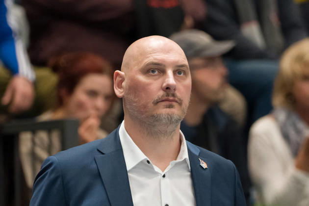 Przemyslaw Frasunkiewicz (Rostock, Head-Coach), Syntainics MBC vs. Rostock Seawolves, BBL, Basketball Männer 1. Bundesliga, 6. Spieltag Saison 2026 27, 24.10.2026. Weißenfels Stadthalle Sachsen-Anhalt Deutschland