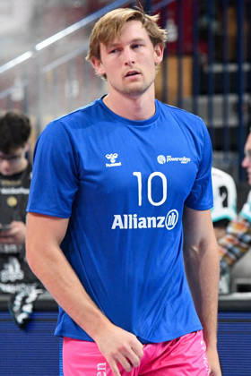 Daniel Joseph Wetter (Powervolleys Düren, 10) beim Aufwärmen, Einzelbild, Aktion, Action, 24.10.2026, Düren (Deutschland), Volleyball, 1. Bundesliga Männer, Hauptrunde, SWD Powervolleys Düren - WWK Volleys München