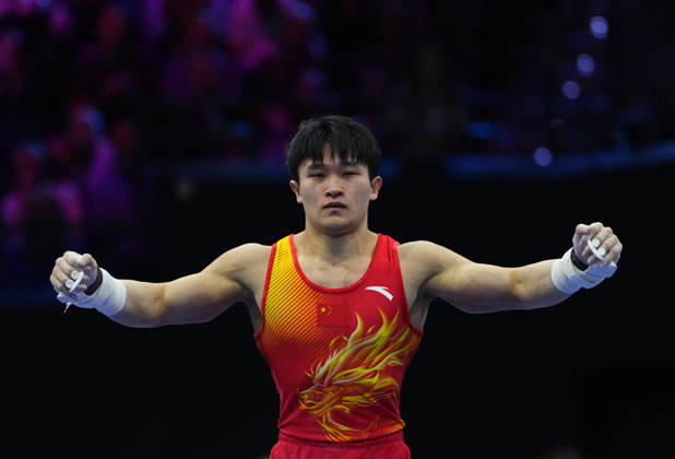 Lan Xingyu (China) at Still Rings, during Artistic Gymnastic, Day 8 World Championship, WM, Weltmeisterschaft at Ahoy, Rotterdam, Netherlands on October 24, 2026. DeFodi Images. -
