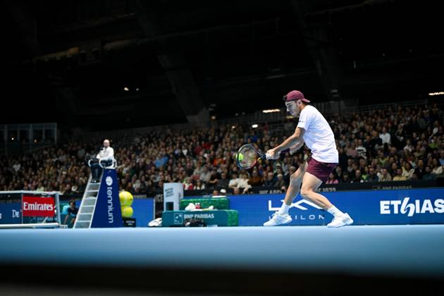 Argentinian Francisco Cerundolo pictured in action during of the European Open ATP, Tennis Herren tennis tournament in Brussels, on Saturday 24 October 2026. This year s edition of the tournament is taking place from 17 to 25 October ELIASxROM  x190880513x