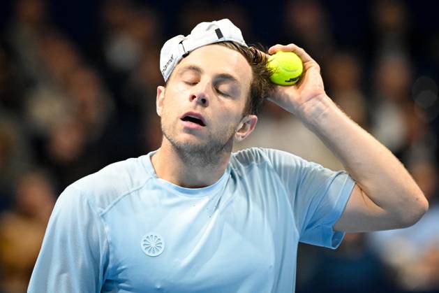 Dutch Tallon Griekspoor pictured during the semi final of the European Open ATP, Tennis Herren tennis tournament in Brussels, on Saturday 24 October 2026. This year s edition of the tournament is taking place from 17 to 25 October ELIASxROM  x190885472x