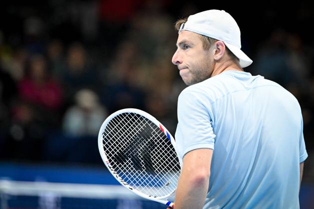 Dutch Tallon Griekspoor pictured during the semi final of the European Open ATP, Tennis Herren tennis tournament in Brussels, on Saturday 24 October 2026. This year s edition of the tournament is taking place from 17 to 25 October ELIASxROM  x190885521x