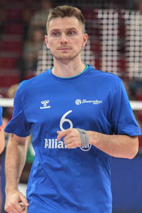 Troy Arthur Gooch (Powervolleys Düren, 6) beim Aufwärmen, Einzelbild, Aktion, Action, 24.10.2026, Düren (Deutschland), Volleyball, 1. Bundesliga Männer, Hauptrunde, SWD Powervolleys Düren - WWK Volleys München