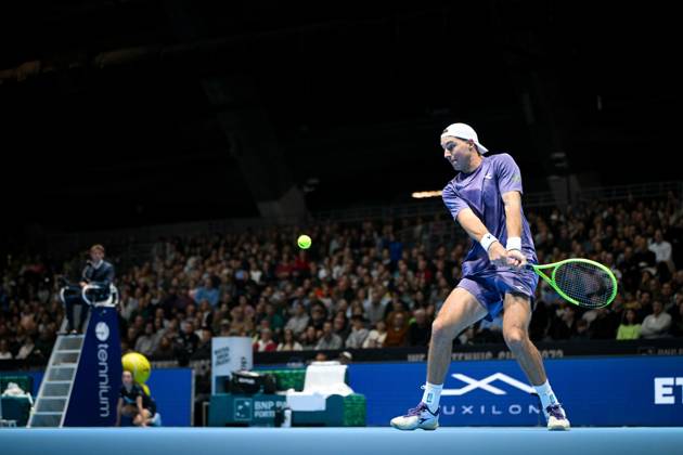 German Jan-Lennard Struff pictured in action during the semi final of the European Open ATP, Tennis Herren tennis tournament in Brussels, on Saturday 24 October 2026. This year s edition of the tournament is taking place from 17 to 25 October ELIASxROM  x190903796x