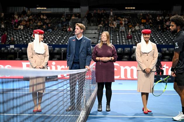 Coin toss before the semi final between Fils and Struff of the European Open ATP, Tennis Herren tennis tournament in Brussels, on Saturday 24 October 2026. This year s edition of the tournament is taking place from 17 to 25 October ELIASxROM  x190911331x