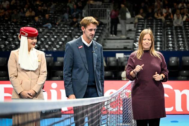 Coin toss before the semi final between Fils and Struff of the European Open ATP, Tennis Herren tennis tournament in Brussels, on Saturday 24 October 2026. This year s edition of the tournament is taking place from 17 to 25 October ELIASxROM  x190911403x