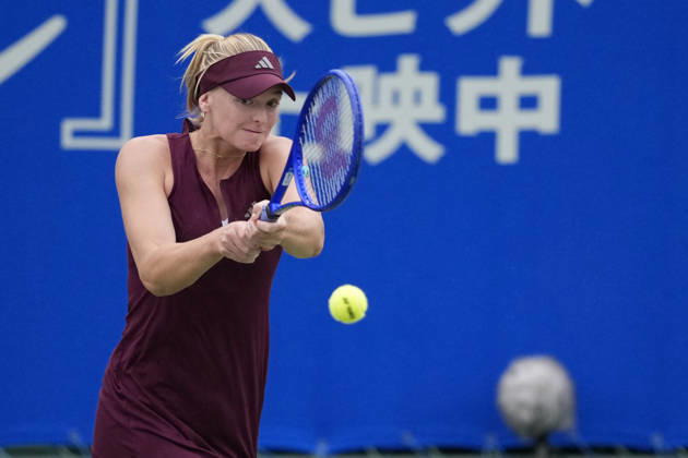 WTA, Tennis Damen Kinoshita Group Japan Open - Day 7 Ashlyn Krueger of the United States plays during her Singles Final match against Katerina Siniakova of the Czech Republic at the 2026 Kinoshita Group Japan Open Women s tennis tournament at Utsubo Tennis Center in Osaka, Japan, on October 25, 2026. Osaka Japan  Copyright: xOwenxHammondx originalFilename:hammond-2026kino261025_np6aS.jpg