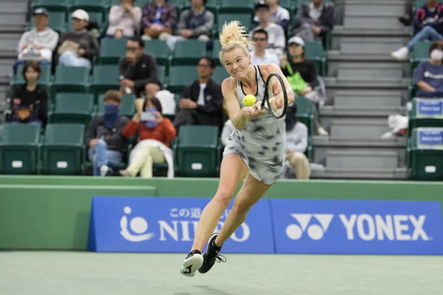 WTA, Tennis Damen Kinoshita Group Japan Open - Day 7 Katerina Siniakova (CZE) plays during her Singles Final match against Ashlyn Krueger (USA) at the 2026 Kinoshita Group Japan Open Women s tennis tournament at Utsubo Tennis Center in Osaka, Japan, on October 25, 2026. Osaka Japan  Copyright: xOwenxHammondx originalFilename:hammond-2026kino261025_npeb0.jpg