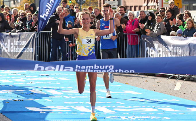 32. Hella Halbmarathon in Hamburg: Mia Jurenka (VfL Sindelfingen) war schnellste Deutsche.