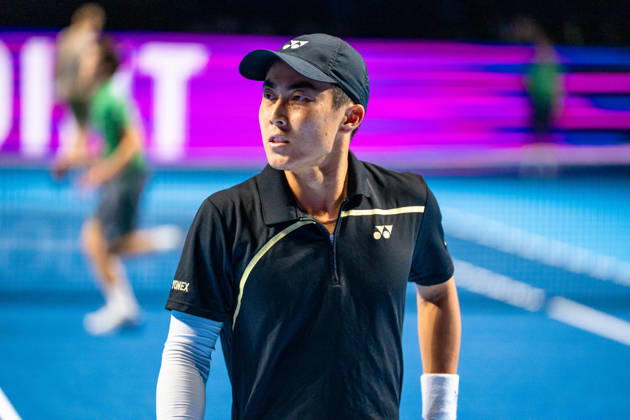 BASEL, SWITZERLAND - OCTOBER 25: Rinky Hijikata of Australia during the Swiss Indoors Basel Day 2 at St. Jakobshalle on October 25, 2026 in Basel, Switzerland. Copyright: xJustPictures.ch PascalxvonxBürenx jp-en-EuSpIm-Pavo_Fotografie-04803