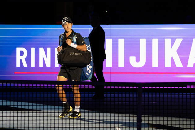 BASEL, SWITZERLAND - OCTOBER 25: Rinky Hijikata of Australia before the Swiss Indoors Basel Day 2 at St. Jakobshalle on October 25, 2026 in Basel, Switzerland. Copyright: xJustPictures.ch PascalxvonxBürenx jp-en-EuSpIm-Pavo_Fotografie-731843
