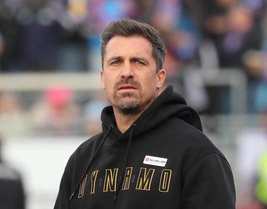 Trainer Thomas Stamm (Dynamo Dresden) Fussball, Herren, Saison 2026 2027, 2.BL, Holstein Stadion, Holstein Kiel gegen Dynamo Dresden DFL REGULATIONS PROHIBIT ANY USE OF PHOTOGRAPHS AS IMAGE SEQUENCES AND OR QUASI-VIDEO.