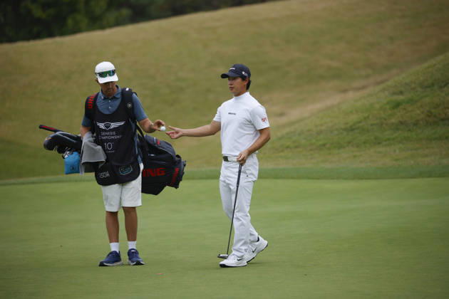 October 25, 2026, Cheonan, Chungnam, SOUTH KOREA: Oct 25, 2026-Cheonan, South Korea-Yuto KATSURAGAWA of Japan action on 16th Green during a DP World Tour Genesis Championship Final Round at Woo Jeong Hills CC in Cheonan, South Korea. DP Tour Genesis Championship Final Round  - ZUMAr168 20261025_aap_r168_069 Copyright: xRyuxSeung-Ilx