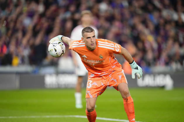 FC Barcelona, Barca v Real Madrid - LaLiga BARCELONA, SPAIN - OCTOBER 25: Goalkeeper Andriy Lunin (13) of Real Madrid in action during the LaLiga EA Sports 2026 27 match between FC Barcelona and Real Madrid at Spotify Camp Nou on October 25, 2026 in Barcelona, Spain. Jose Hernandez Anadolu Barcelona Spain. Editorial use only. Please get in touch for any other usage.  Copyright: x2026xAnadoluxJosexHernandezx