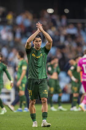 R.C. Cleta versus Real Betis Balompie; LA Liga EA Sports,matchday 10 Marc Roca of Real Betis at the end of the match during the matchday 10 of LA Liga EA Sports R.C. Celta versus Real Betis on Octuber 25 2026 at Abanca Balaidos Stadium; Vigo Vigo Pontevedra Spain Copyright: xLuisxlorenzox