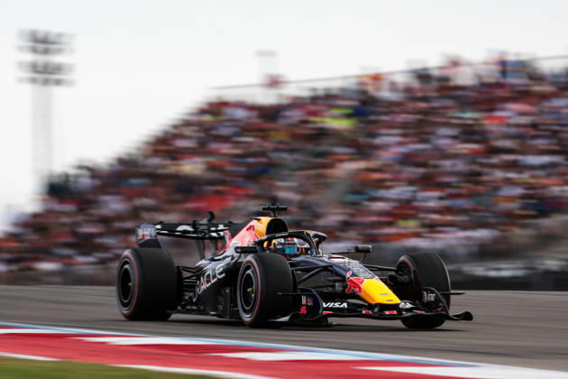 F1 - UNITED STATES GRAND PRIX 2026 03 VERSTAPPEN Max (nld), Red Bull Racing Ford RB22, action during the 2026 Formula 1 United States Grand Prix, 18th round of the 2026 Formula One World Championship, WM, Weltmeisterschaft from October 23 to 25, 2026 on the Circuit of the America, in Austin, Texas, United States of America -  Copyright: xEricxAlonsox