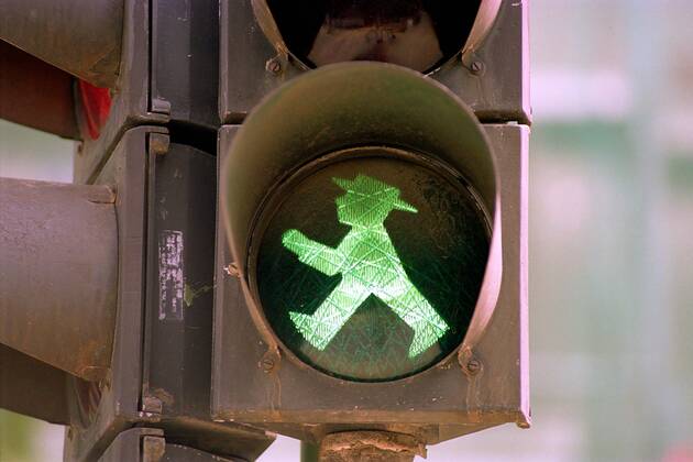 Grünes Ost-Ampelmännchen