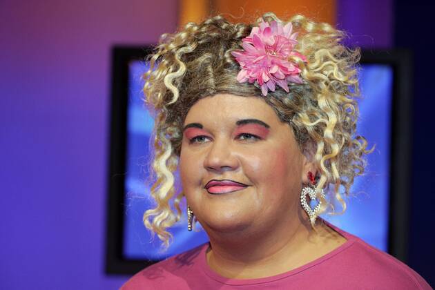 Comedian Cindy aus Marzahn (GER) anlässlich der Sat1-Fernsehshow - Wer zuletzt lacht - in Berlin