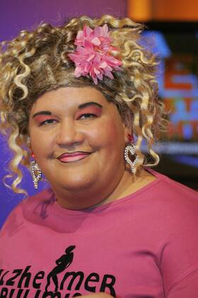 Comedian Cindy aus Marzahn (GER) anlässlich der Sat1-Fernsehshow - Wer zuletzt lacht...! - in Berlin