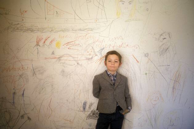 Matthias Brandt (GER Sohn von Willy Brandt) in seinem Zimmer in Bonn