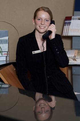 Hotelfachfrau Odile Heidemann (Super-Azubi) anlässlich eines Fotoshootings in Berlin