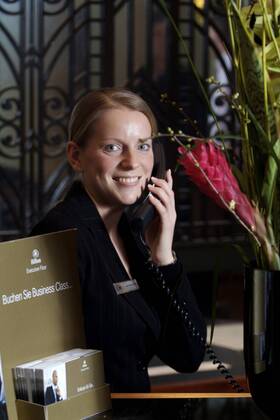 Hotelfachfrau Odile Heidemann (Super-Azubi) anlässlich eines Fotoshootings in Berlin