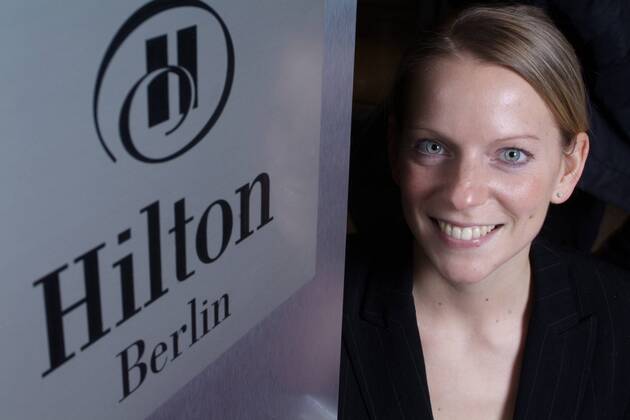 Hotelfachfrau Odile Heidemann (Super-Azubi) anlässlich eines Fotoshootings in Berlin