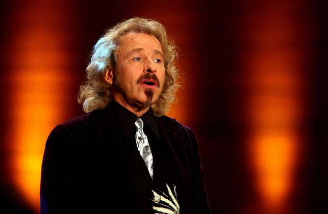 Moderator Thomas Gottschalk während der ZDF-Fernsehshow - Wetten dass...? - in Düsseldorf