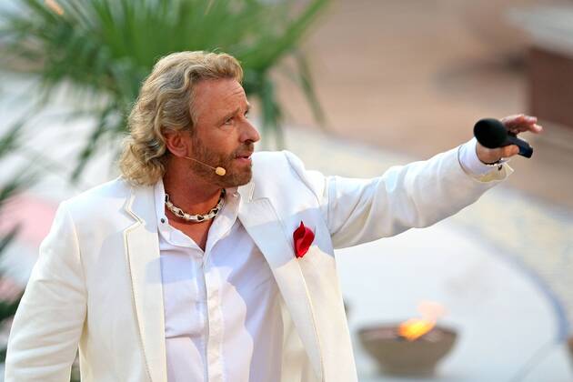 Moderator Thomas Gottschalk während der ZDF-Fernsehsendung - Sommer - Wetten, Dass...? - in Palma de Mallorca