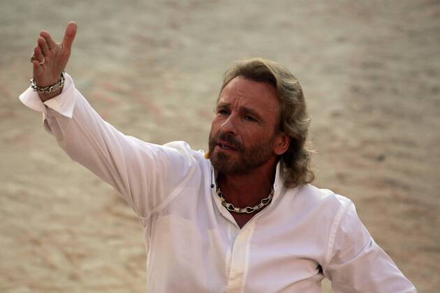 Moderator Thomas Gottschalk während der ZDF-Fernsehsendung - Sommer - Wetten, Dass...? - in Palma de Mallorca
