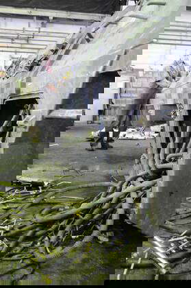 Mitarbeiter zerlegt einen Sp�hpanzer Luchs in der Battle Tank Dismantling GmbH i