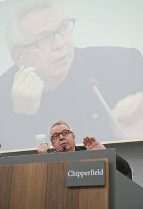 Architekt David Chipperfield anlässlich der Eröffnung eines Neubaus für das Folgwang Museum in Essen