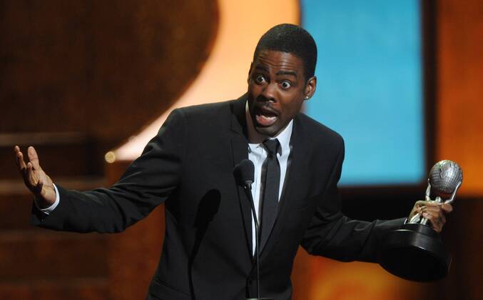 Actor Chris Rock accepts the award for outstanding comedy series for Everybody Hates Chris , during the 41st NAACP Image Awards at the Shrine Auditoreum in Los Angeles on February 26, 2010.  LAP2010022601