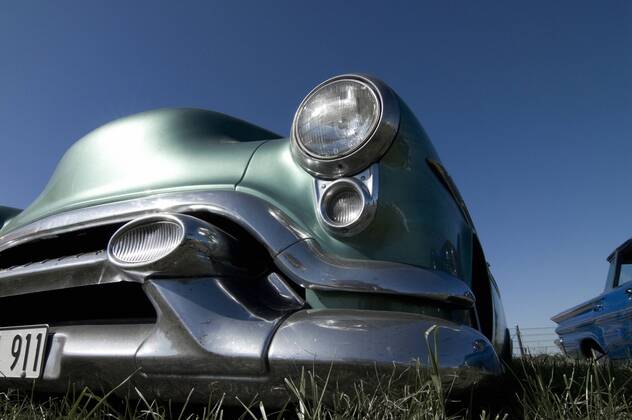 Kustom Kulture 2010 auf dem Flugplatz Schwarze Heide in Bottrop-Kirchhellen: Oldtimer.