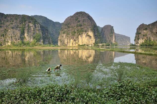 Tam Coc Region, Umgebung von Ninh Binh, trockene Halong Bucht, Vietnam, Südostasien ibxgzs01639878