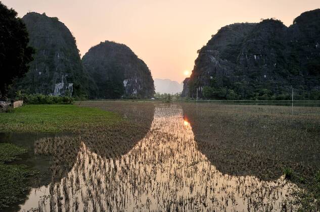 Tam Coc Region, Umgebung von Ninh Binh, trockene Halong Bucht, Vietnam, Südostasien ibxgzs01639882