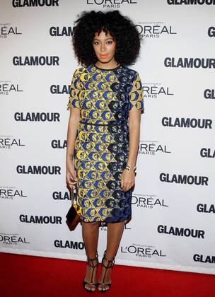 Solange Knowles arrives on the red carpet for the 22nd annual Glamour Women of the Year Awards at Carnegie Hall in New York City on November 12, 2012.  NYP201211121195