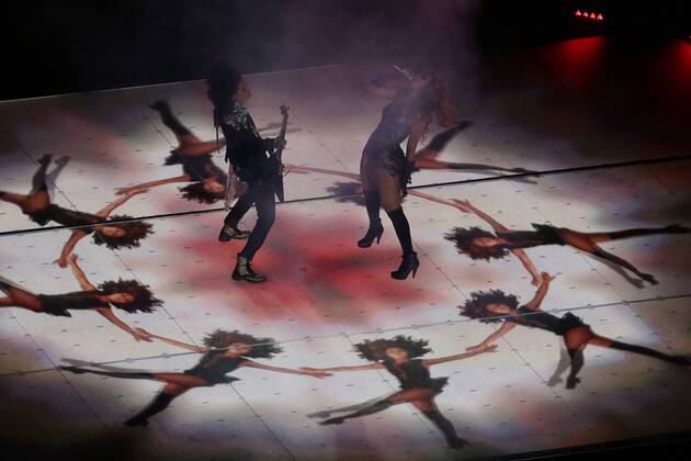 NEW ORLEANS, Beyonce bei der Half Time Show waehrend dem Super Bowl 2013 NFL Championship Spiel San Francisco 49 ERS gegen Baltimore Ravens im Mercedes Benz Superdome in New Orleans, Louisiana, USA. +++HARDT+++